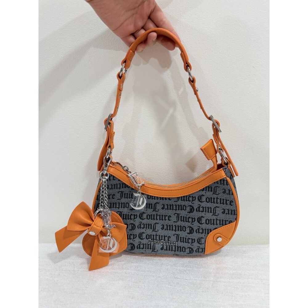 Juicy Couture Monogram Shoulder Bag Orange Trim NWOT